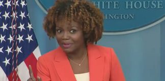 White House spokeswoman Karine Jean Pierre tongue slipped