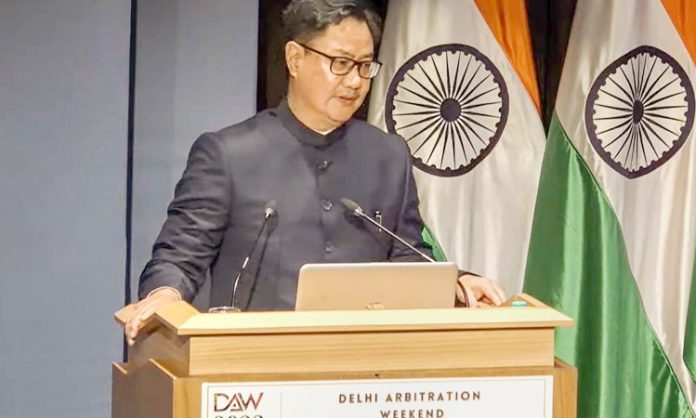Law Minister Rijiju pitches for institutional arbitration