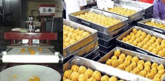 Automatic Laddu making machine in Tirumala