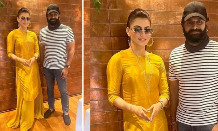 Urvasi Rautela share pic with Rishab Shetty