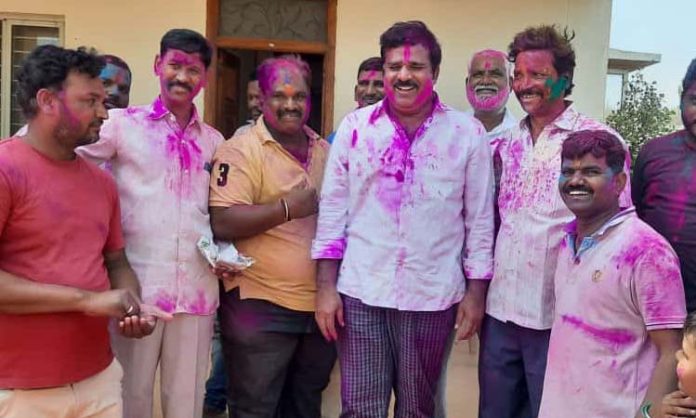 Holi celebrations in Jogipet