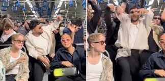 Norway dancers in Mumbai Local Train