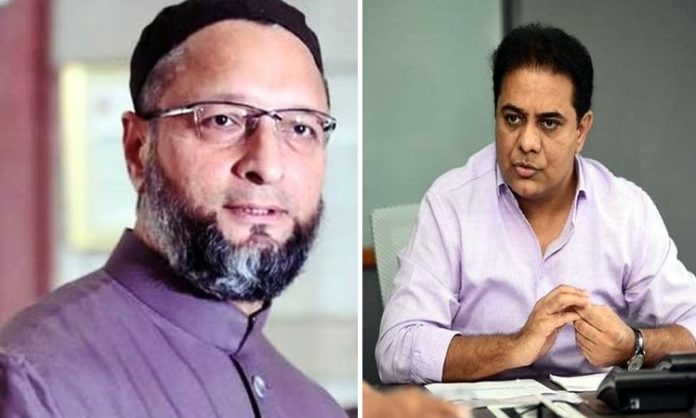 Asaduddin Owaisi met KTR
