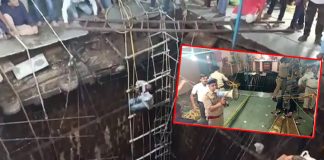 Roof of temple stepwell collapses in Indore