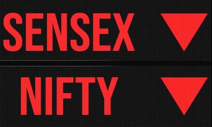 Sensex down