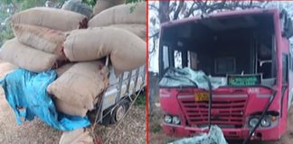 TSRTC Bus Hits TATA Ace Vehicle in Warangal