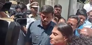 YS Sharmila fell down in the stampede