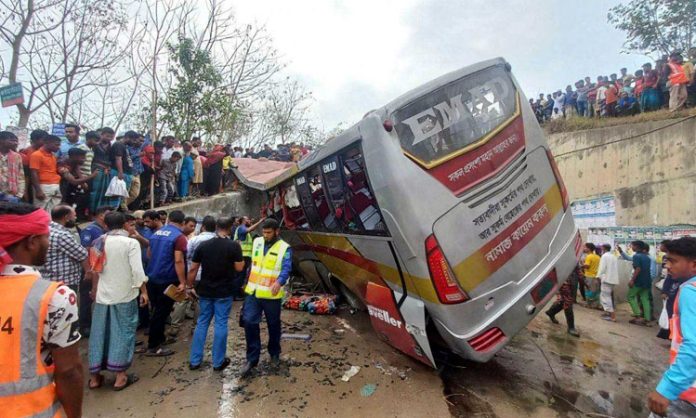 Bus rammed into valley in Bangladesh