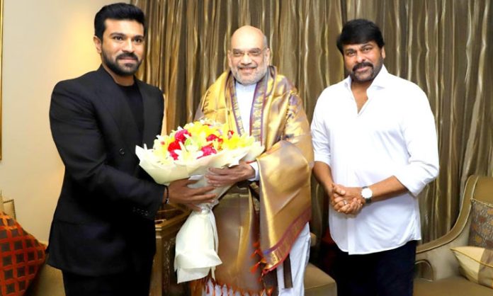 Chiranjeevi and Ram Charan met Amit Shah