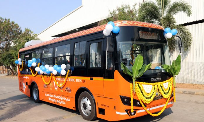 Olectra e-buses in Tirumala Temple