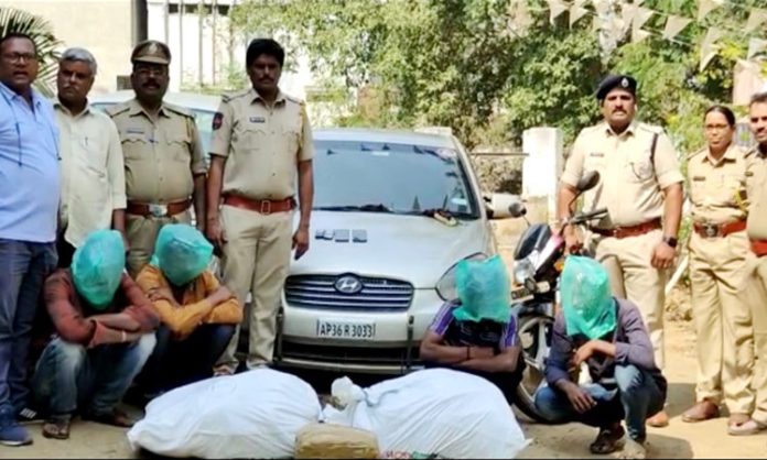 71 kg of ganja seized at Bhadrachalam Excise Checkpost