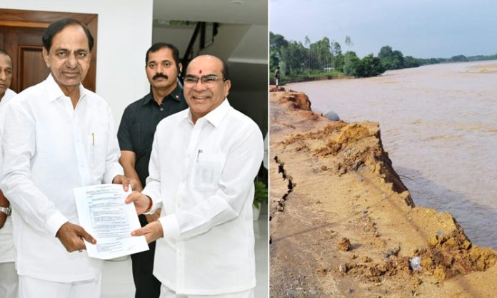 1 crore 85 lakhs sanctioned for the construction of Pamuleru Vagu retaining wall