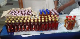 Illegally stored liquor seized at home