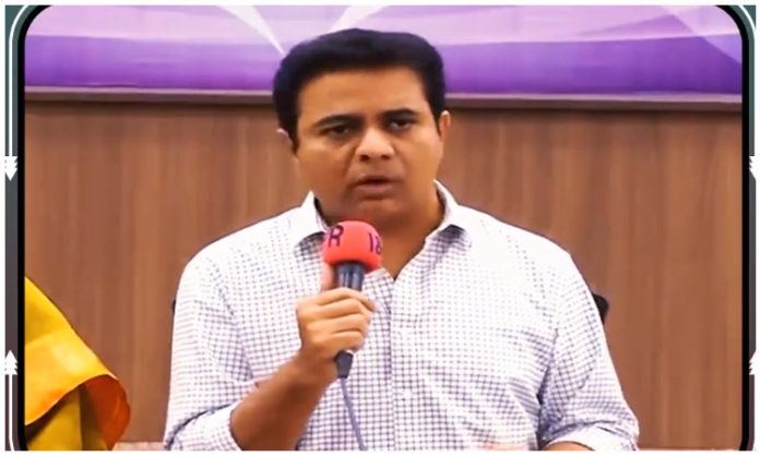 minister ktr press meet on paper leak issue