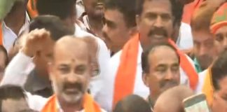 BJP Nirudyoga march in Warangal