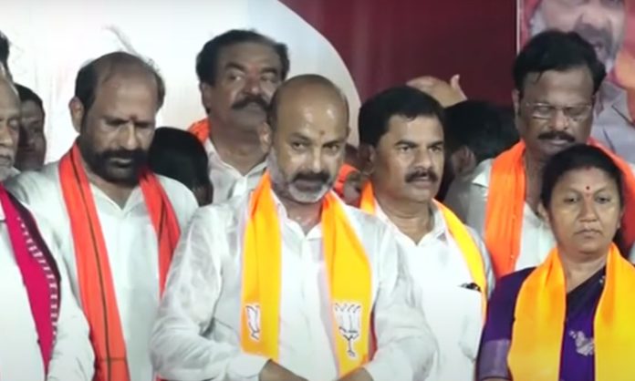 BJP Nirudyoga march in warangal