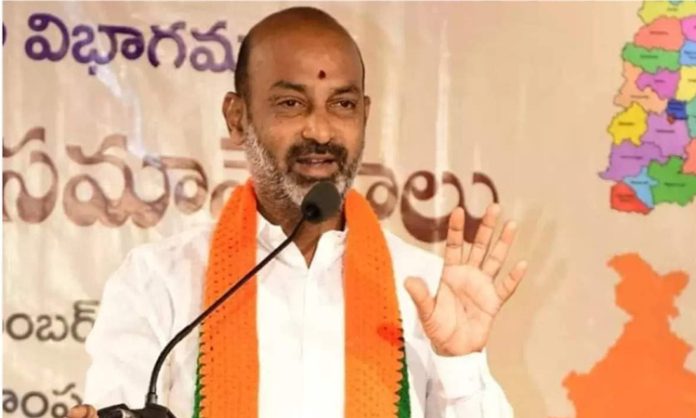 KCR supported Congress in Karnataka Says Bandi sanjay