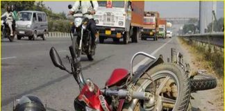 Bike and RTC bus collide in nirmal