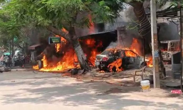 Fire Accident in Borabanda hyderabad