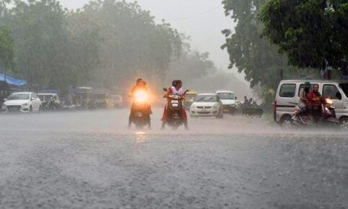 Heavy rain with gusty winds in Chevella mandal