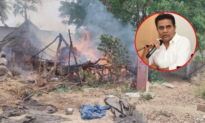 Minister KTR shocked over Karepalli fire
