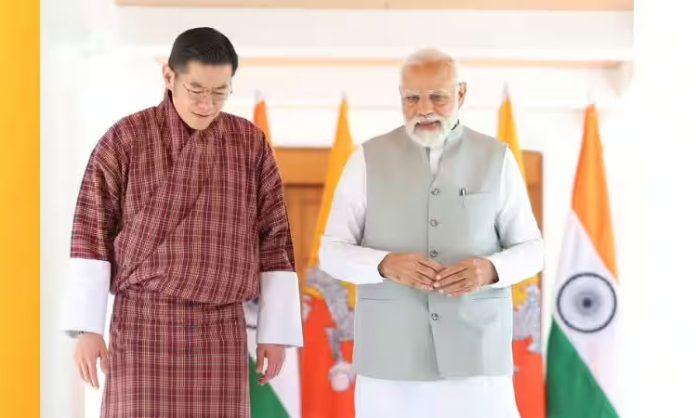 Modi talks with King Jigme of Bhutan