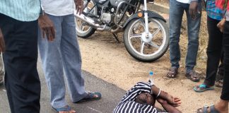Road accident at nizamabad