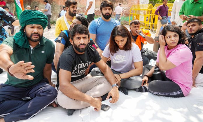 Indian Top Wrestlers Protest