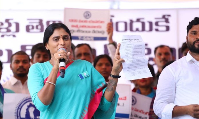 YS Sharmila lashed out at KCR government