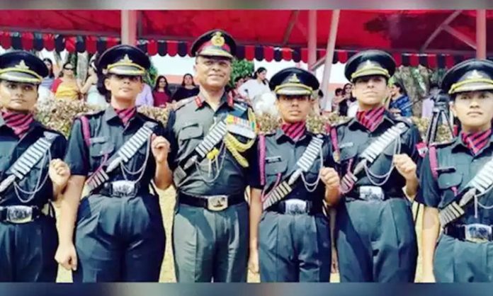 Five women were inducted into the infantry