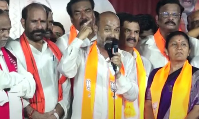 Bandi sanjay speech in warangal nirudyoga march