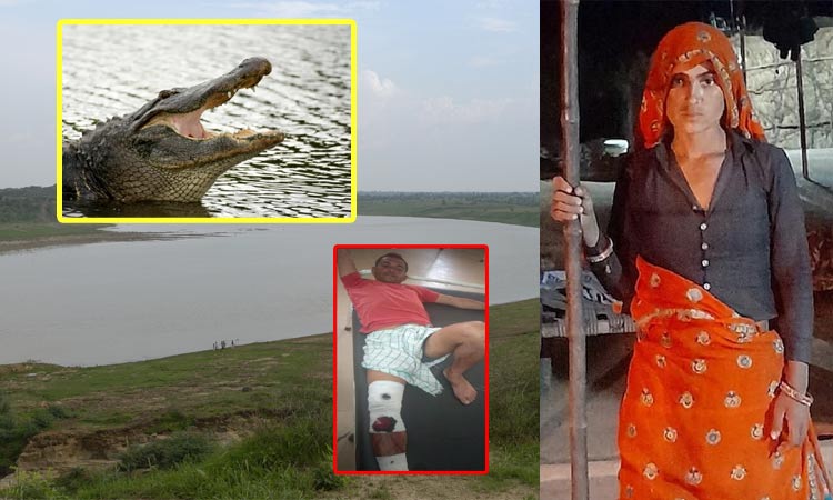 Wife fight with crocodile for husband
