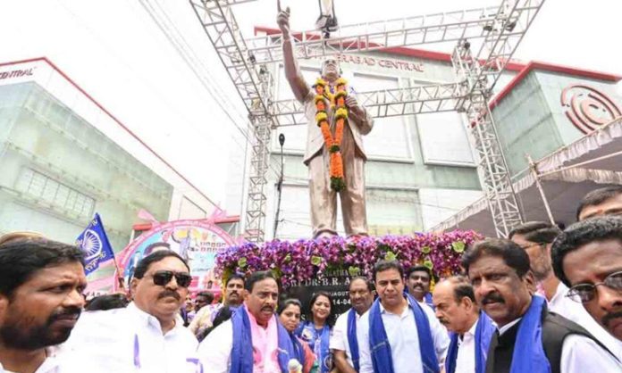 Telangana was formed because of Ambedkar Says KTR