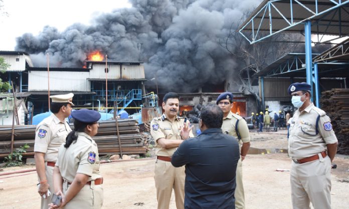 Rachakonda CP inspected the fire accident
