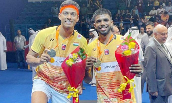 In men's doubles, Sathvikchirag pair won Gold medal