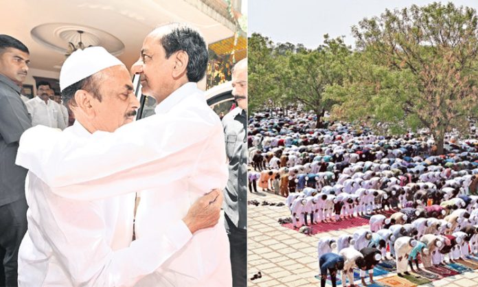 CM KCR attended the Eid Ul Fitr celebrations