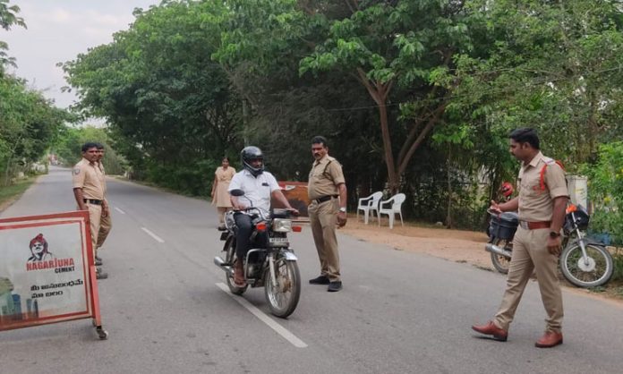 police check post in kamareddy district