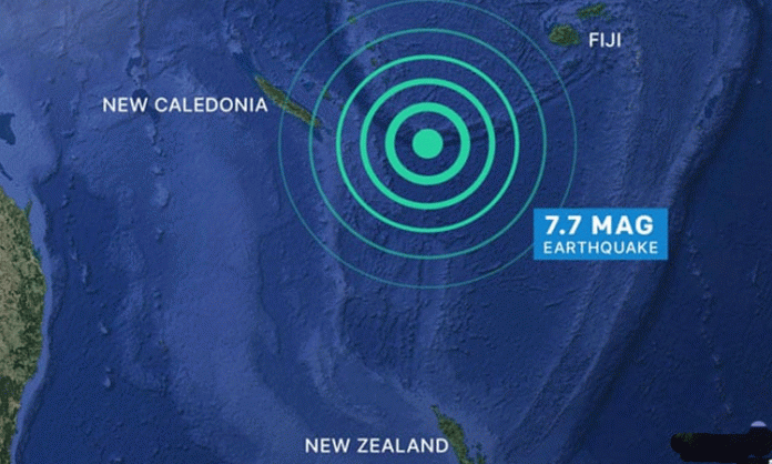 Earth quake in New Caledonia