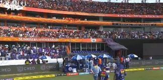 Hyderabad Crowd threw nuts and bolts at the LSG dugout