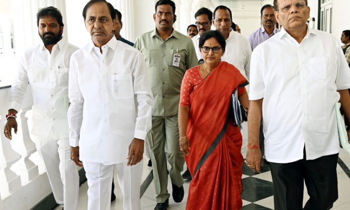 CM KCR Chair Cabinet Meeting in New Secretariat