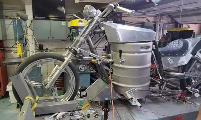 Motorcycle runs on beer invented
