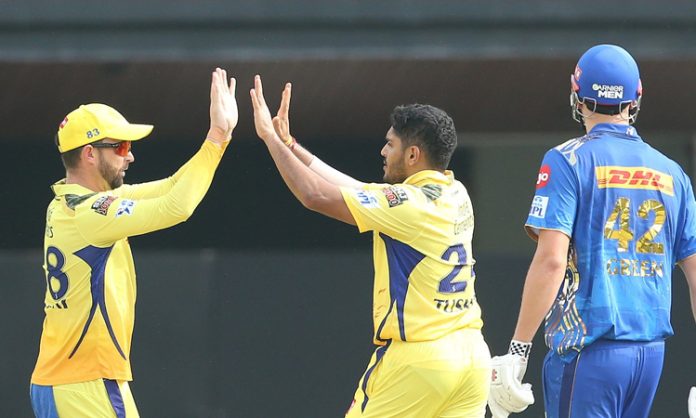 Mumbai Indians lost two wickets