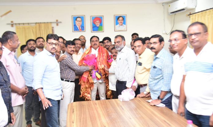 PR engineering officials with Minister Errabelli Dayakar Rao