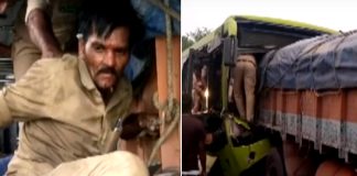 RTC bus collides with lorry ntr district
