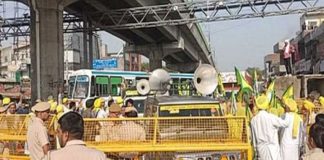 Police barricades destroyed