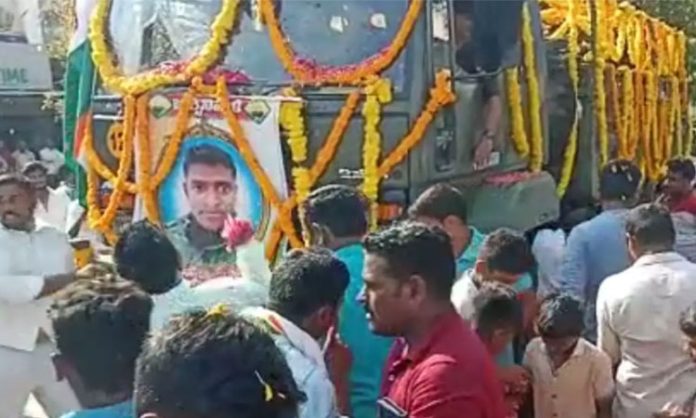 The body of the army jawan reached his hometown