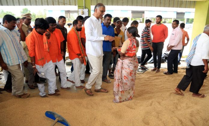 Harish Rao visit Siddipet Cotton Market Yard