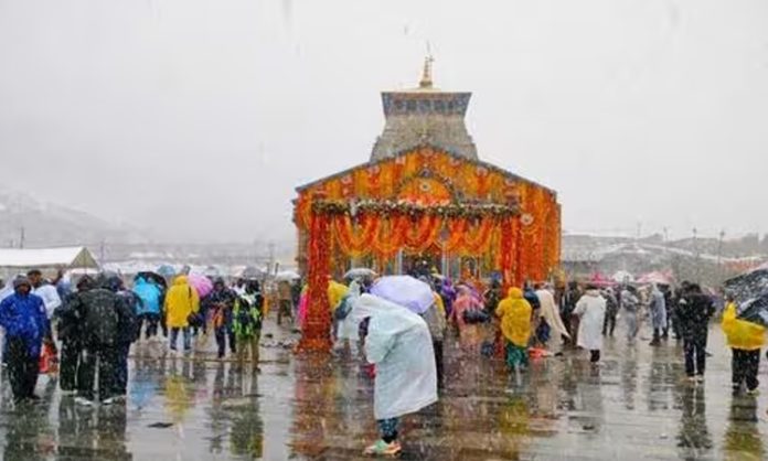 heavy snowfall in Char Dham yatra to Kedarnath Dham