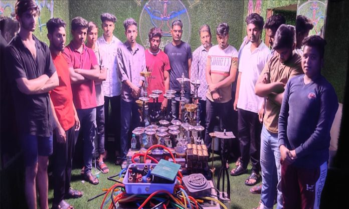 hookah parlour managers arrested in hyderabad