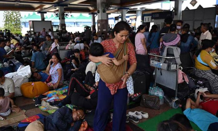 Heart wrenching scenes at Imphal Airport